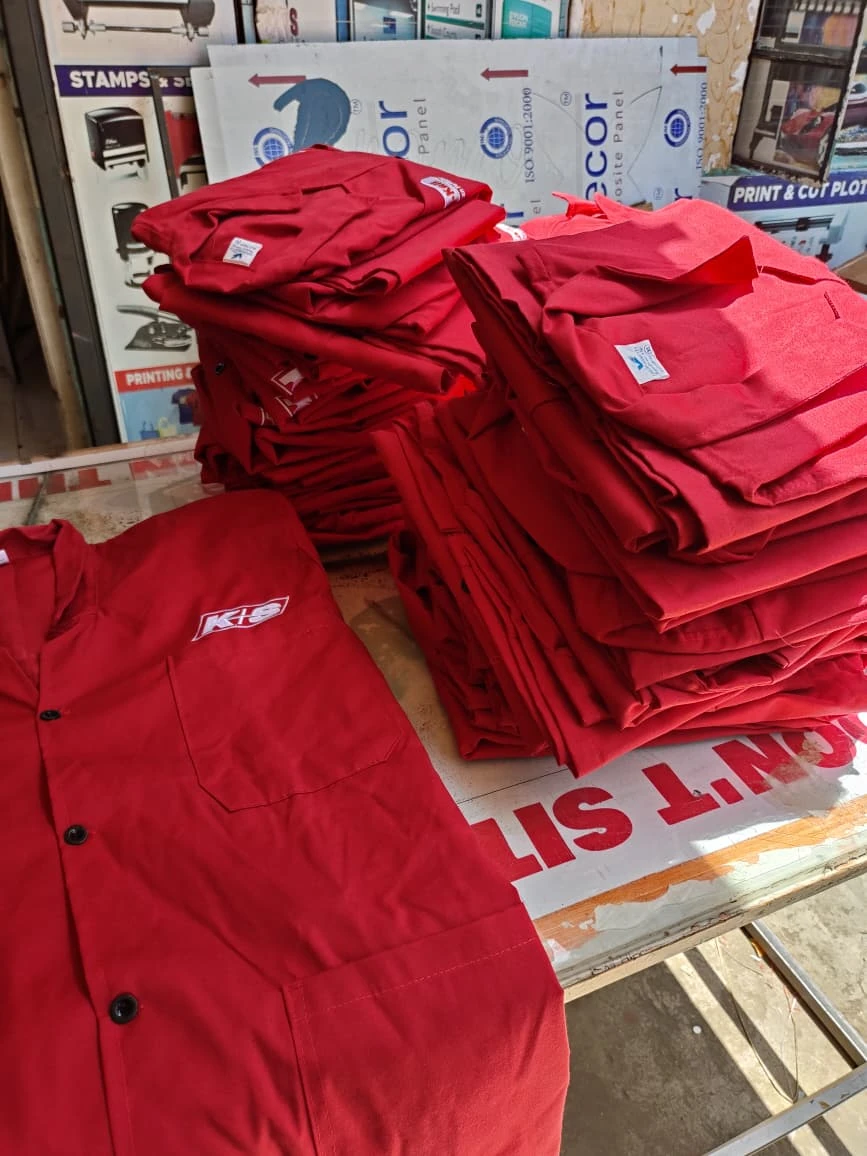 Finished branded corporate uniforms