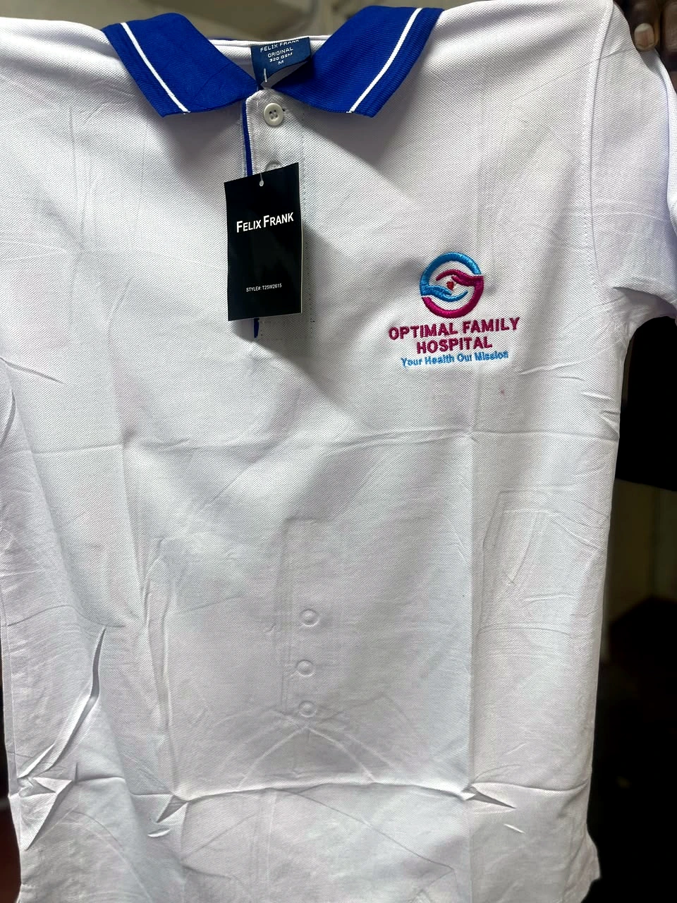 Embroidered corporate polo shirt produced in Nairobi