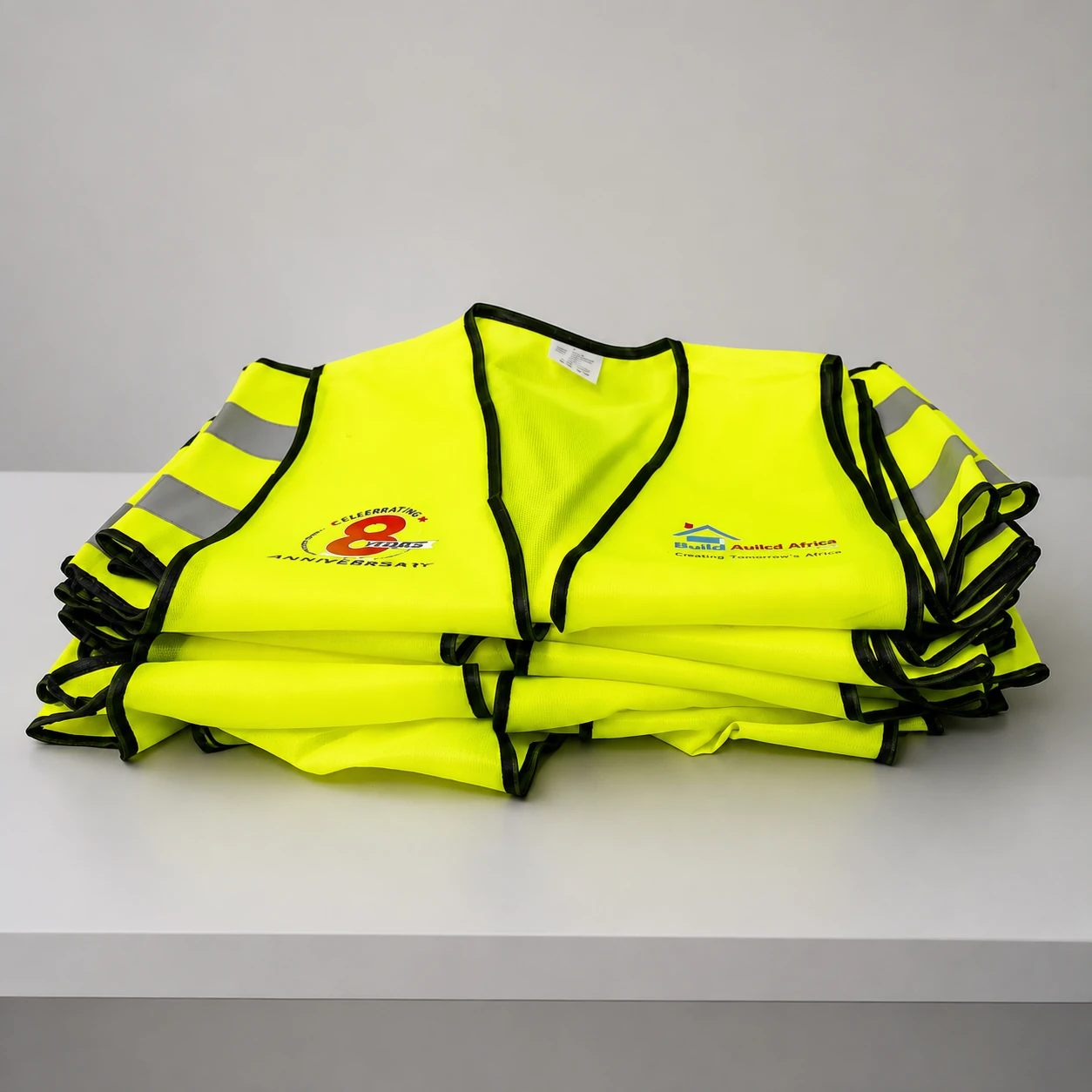 Branded reflector jackets produced using full-colour apparel printing