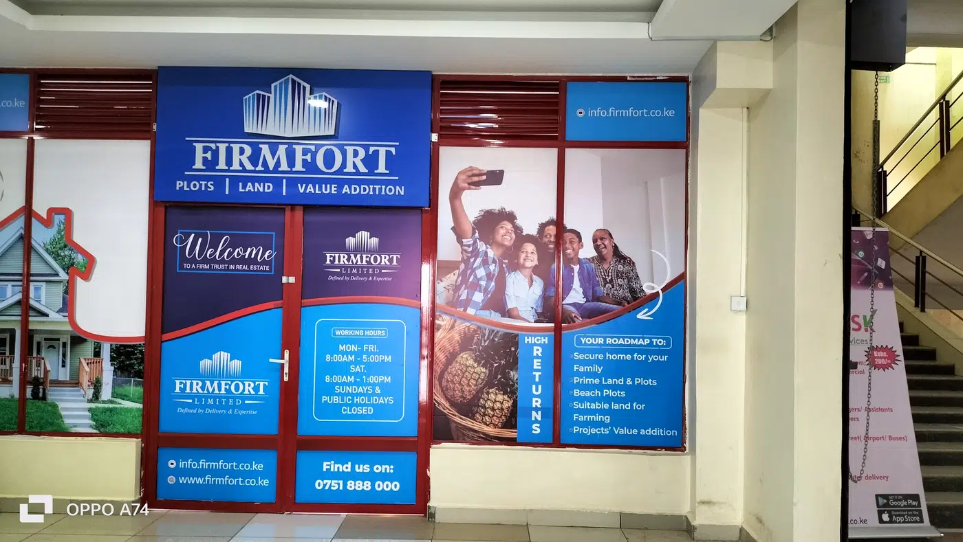 Retail shop signage and branding project in Nairobi