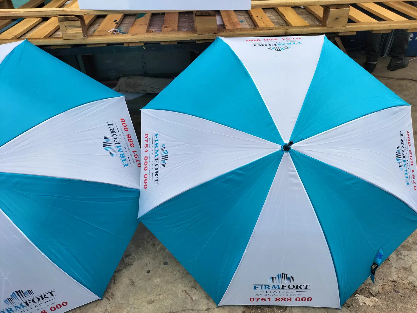Branded event umbrellas