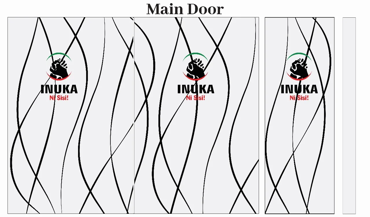 Main door frosting design