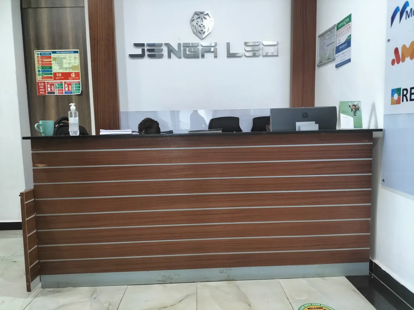 Reception signage and office branding