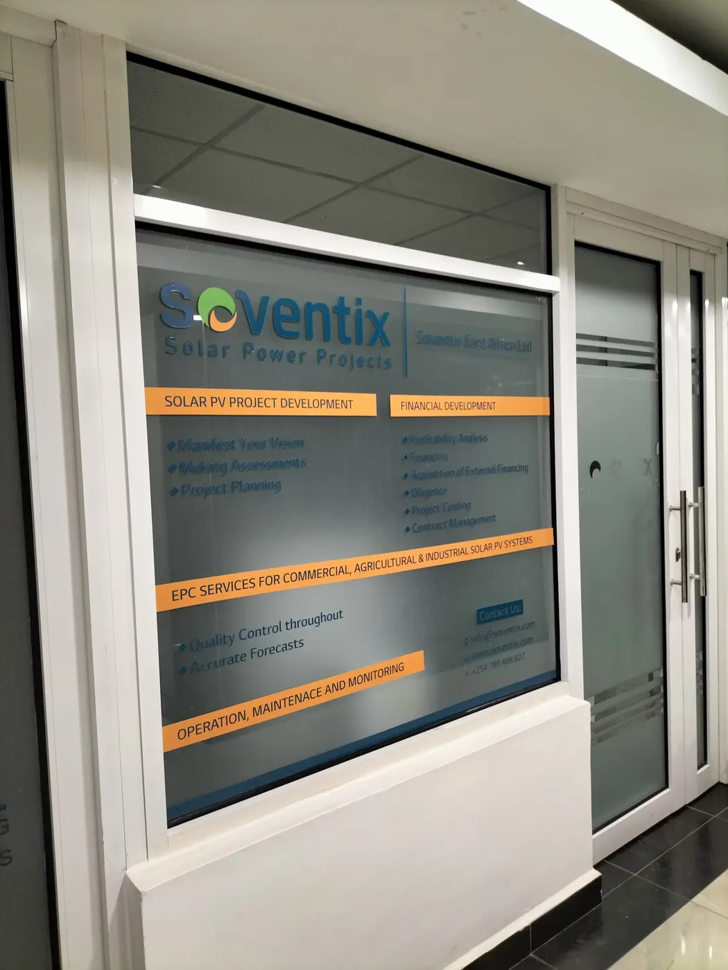 Retail and office window panel branding