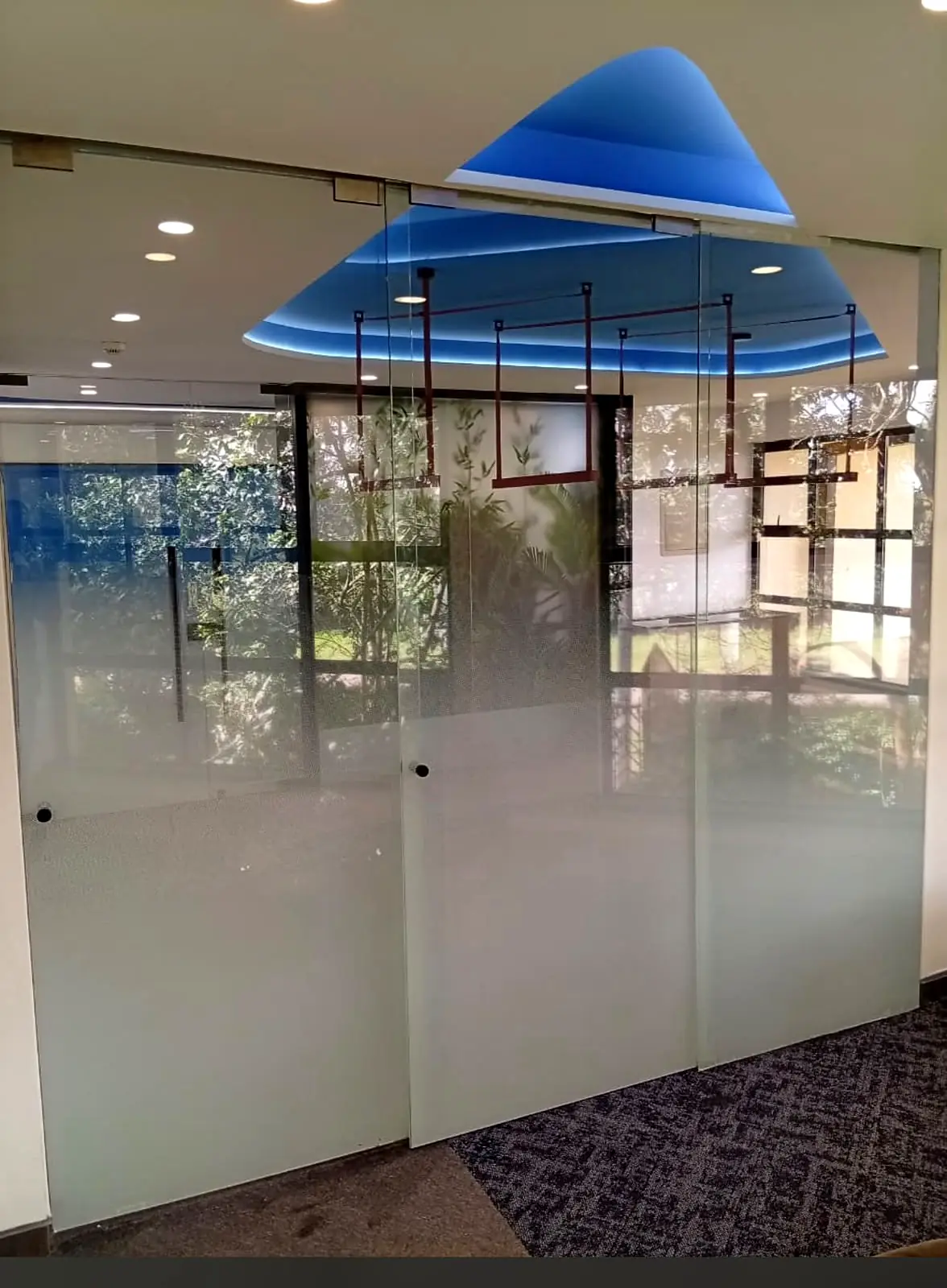 Privacy frosted office glass partition Nairobi